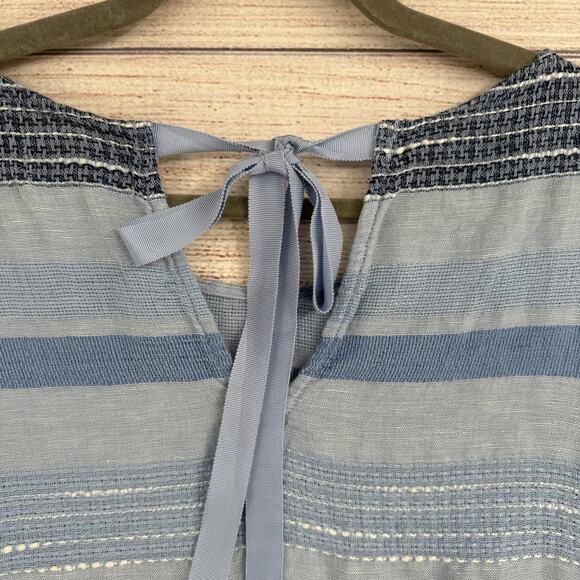 Lot of 2 Cloth & Stone Blouses Womens Small Blue Pink Button Down Tie Back - Picture 16 of 16